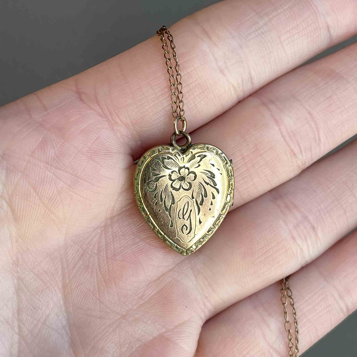 Vintage Gold Filled Initial Locket Necklace – Boylerpf