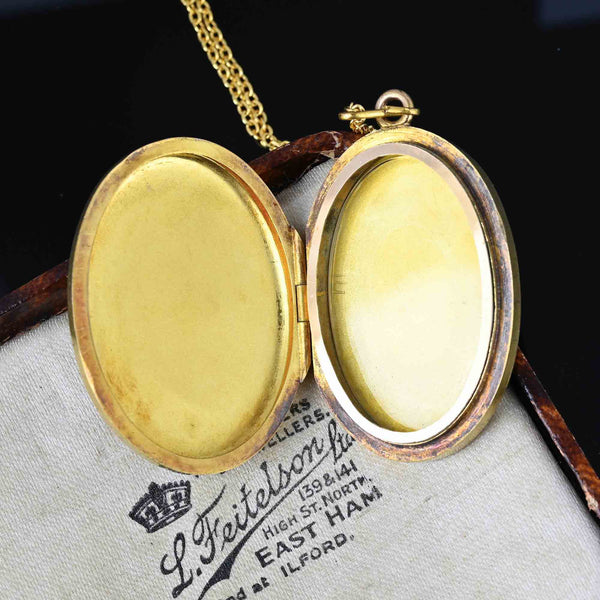 Antique Victorian Etruscan Style 14K Gold Locket - Boylerpf
