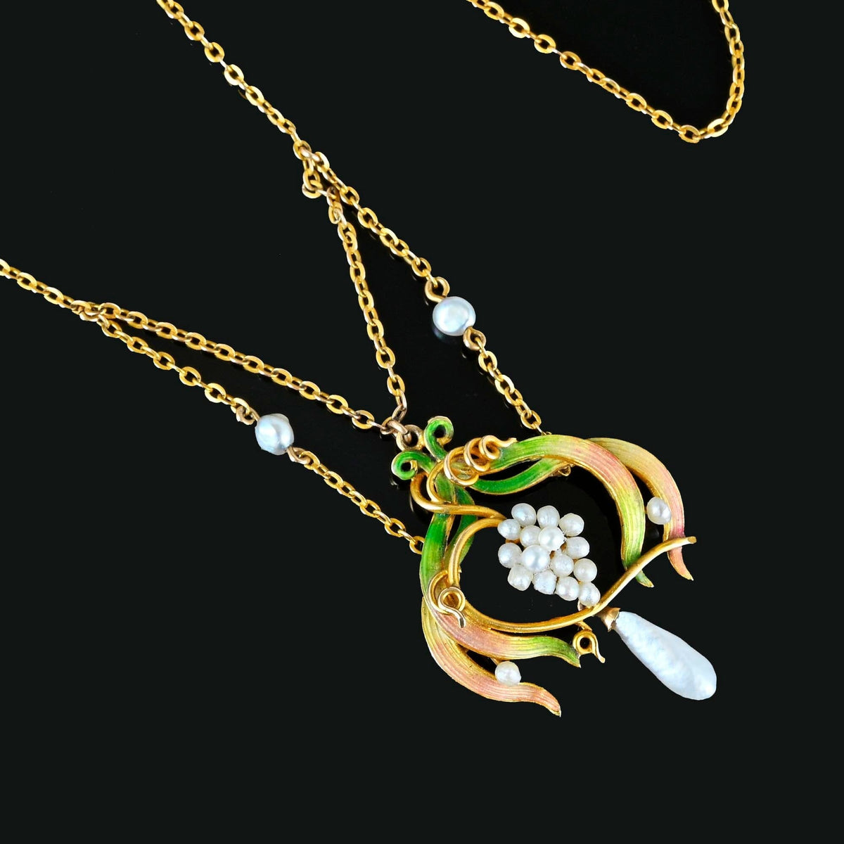 Vintage Art Nouveau Style Pure Locket Necklace – Boylerpf