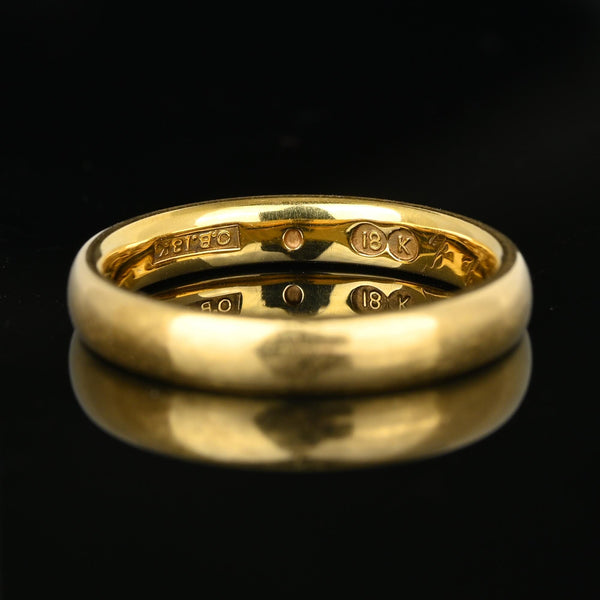 Vintage Thick Eternity 18K Gold Wedding Ring Band - Boylerpf