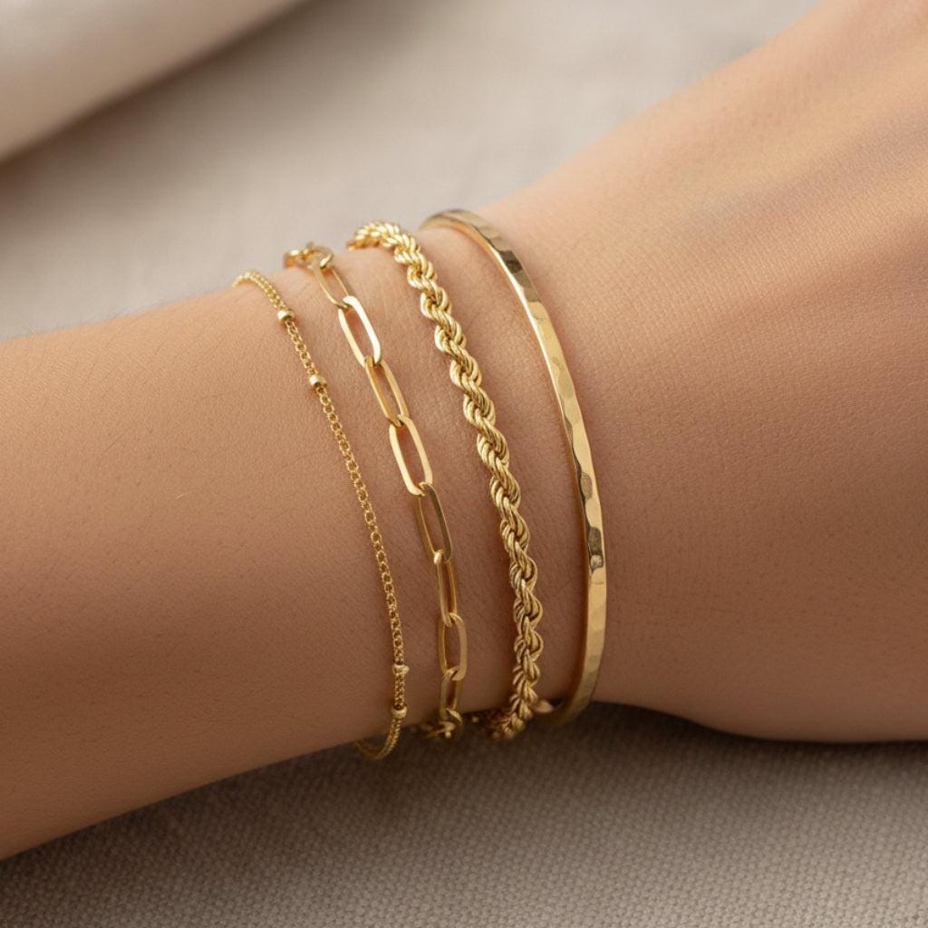 Vintage 9K Gold Rope Chain Bracelet | English Hallmarked – Boylerpf