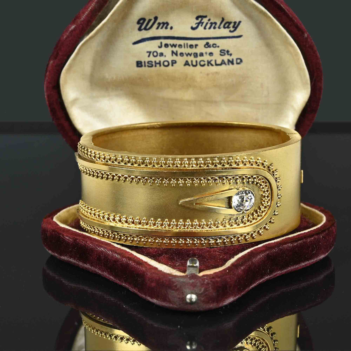 Bloomed Bangle – Rock Boylerpf Crystal Gold Antique Bracelet