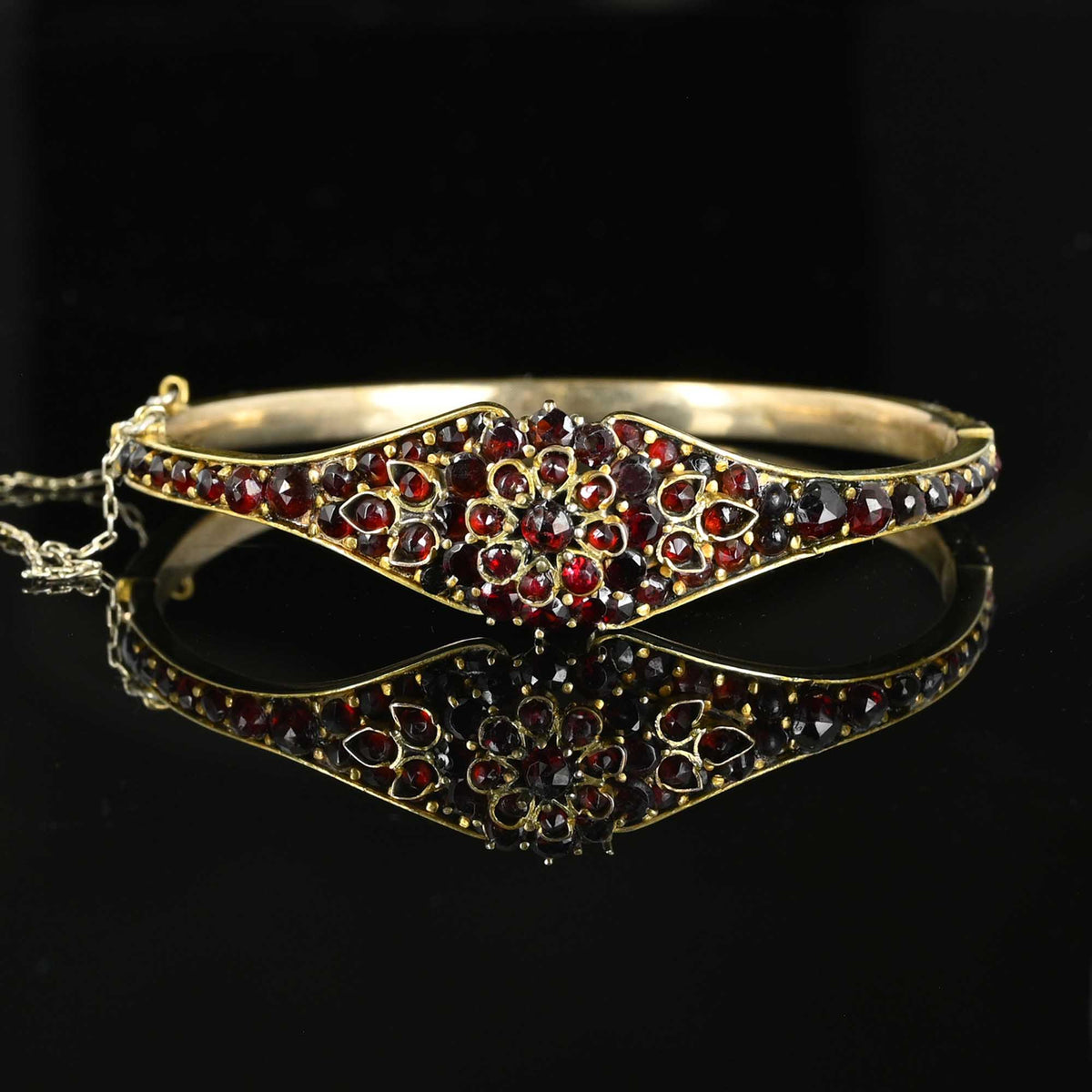 Vintage Two Row Garnet Bracelet Bangle – Boylerpf