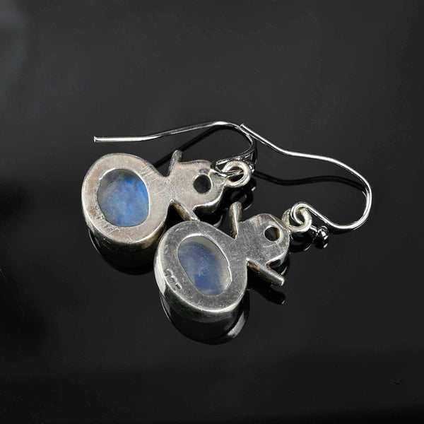 Vintage Sterling Silver Moonstone Earrings - Boylerpf