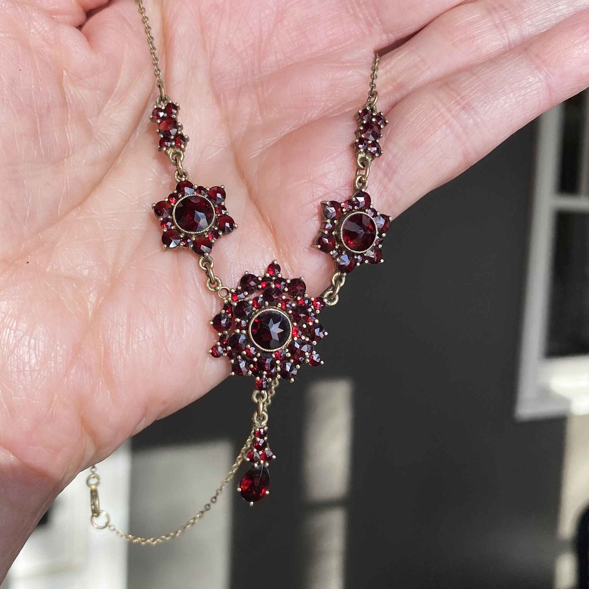 Antique Bohemian Garnet Pendant Necklace – Boylerpf