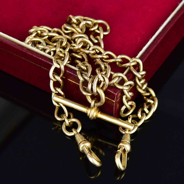 Antique Thomas Hopwood Double Albert Watch Chain Necklace - Boylerpf