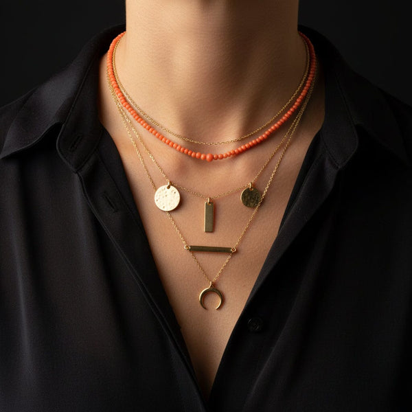 Antique Mediterranean Coral Victorian Necklace - Boylerpf