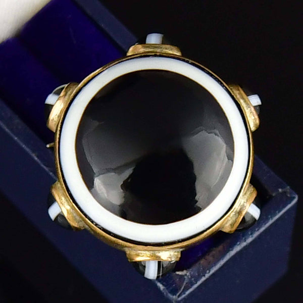 Antique Victorian Bullseye Agate Brooch