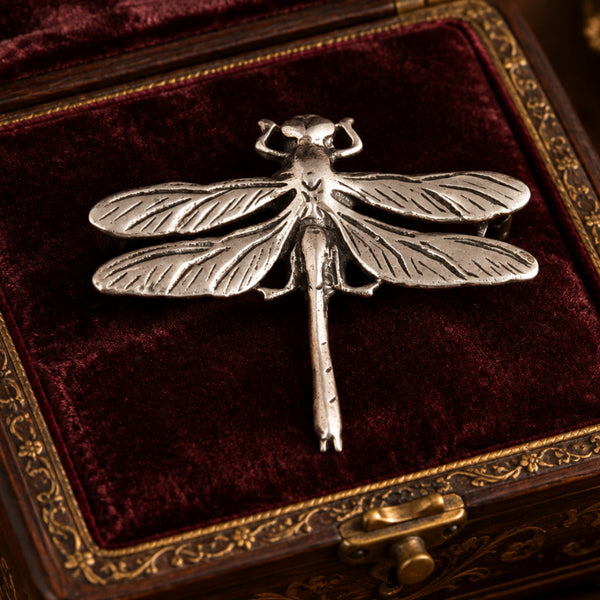 Vintage Dragonfly Sterling Silver Brooch