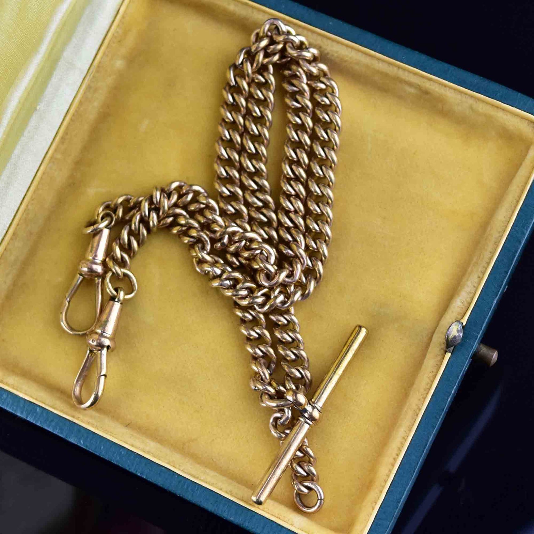 Edwardian Double Albert Pocket Watch Chain Necklace Boylerpf