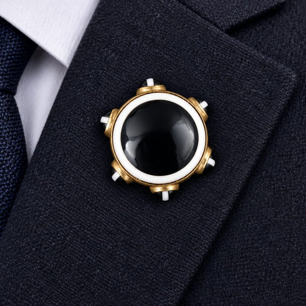 Antique Victorian Bullseye Agate Brooch