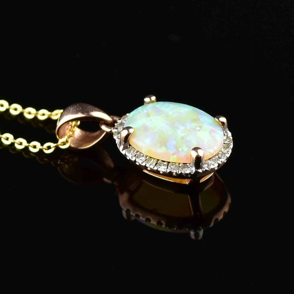 Antique Art Deco opal necklace opals rock crystal 18k gold diamond France  (7319) | eBay