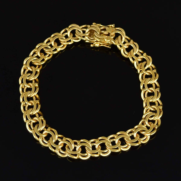 Vintage Double Rolled Gold Chino Link Bracelet - Boylerpf