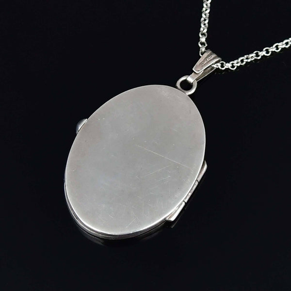 Antique R. Blackinton & Co Sterling Silver Locket Necklace
