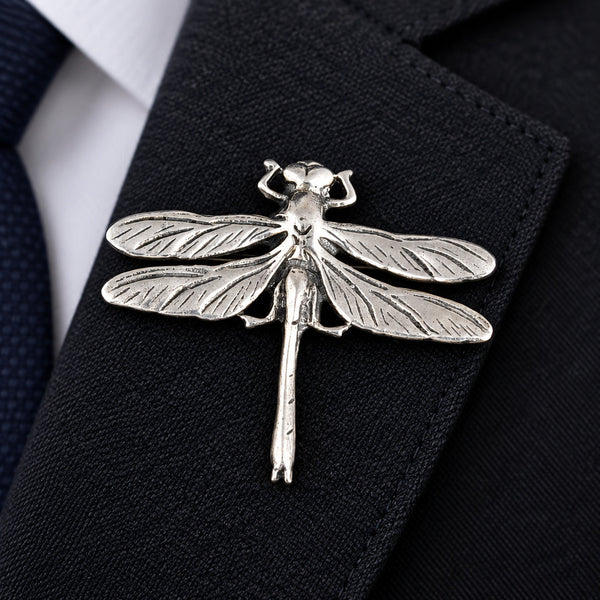 Vintage Dragonfly Sterling Silver Brooch