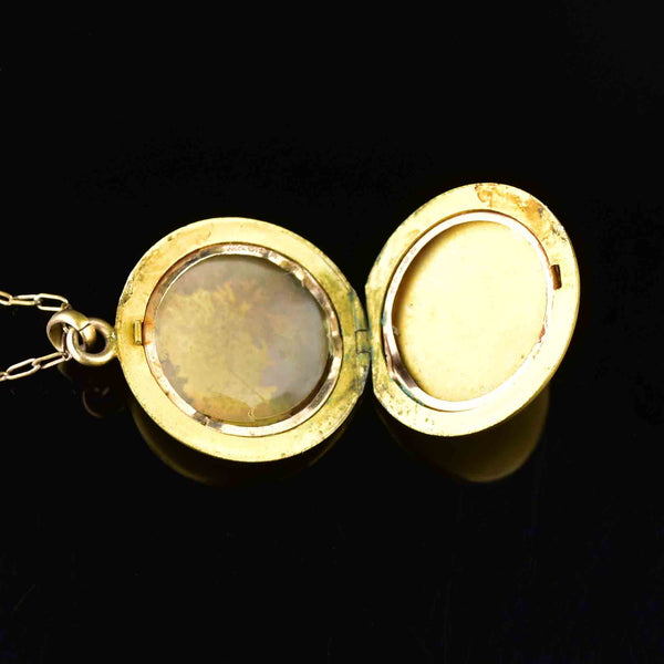 Vintage Gold Filled Initial Locket Necklace - Boylerpf