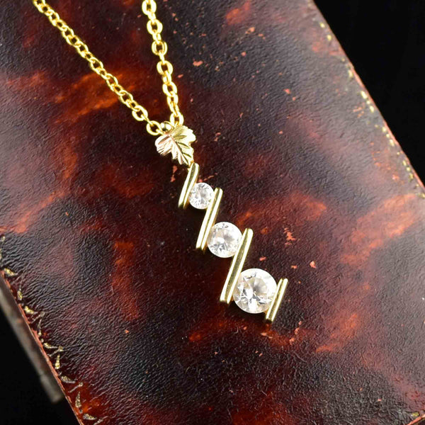 10K Gold Leaf Quartz Journey Pendant Necklace - Boylerpf