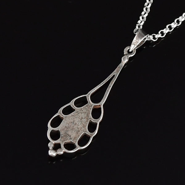 Vintage Sterling Silver Natural Turquoise Necklace