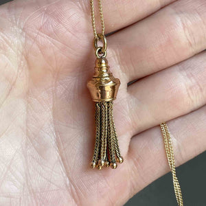 Antique Albertina Watch Tassel Fob Pendant Necklace - Boylerpf