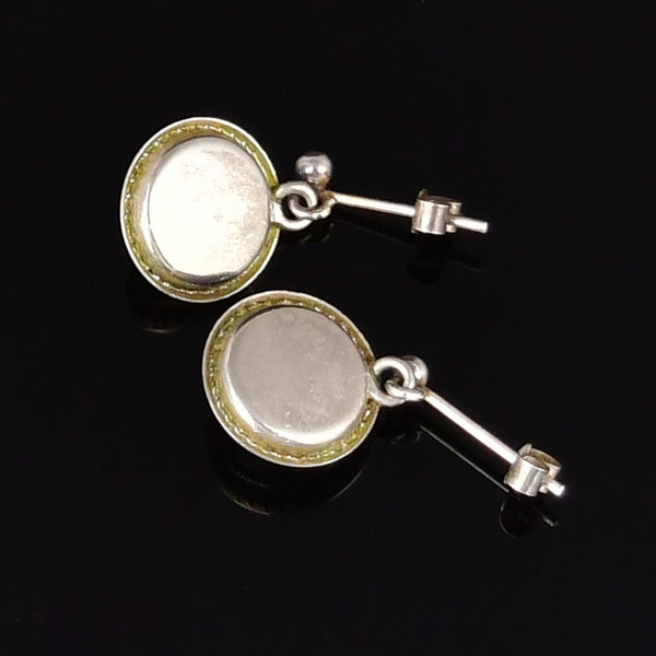 Vintage Art Deco Sterling Silver Butterfly Wing Earrings