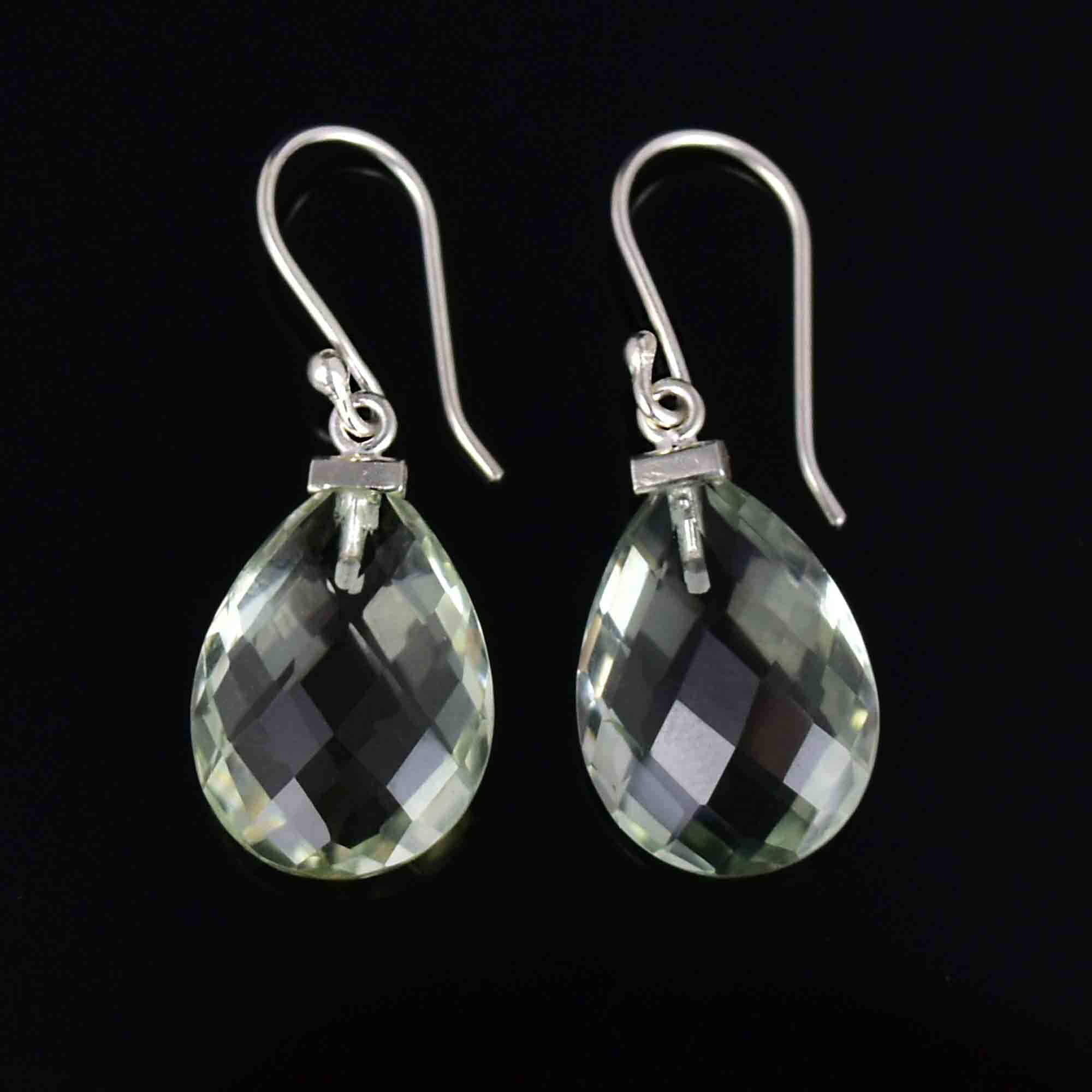 Prasiolite earrings sterling silver outlet