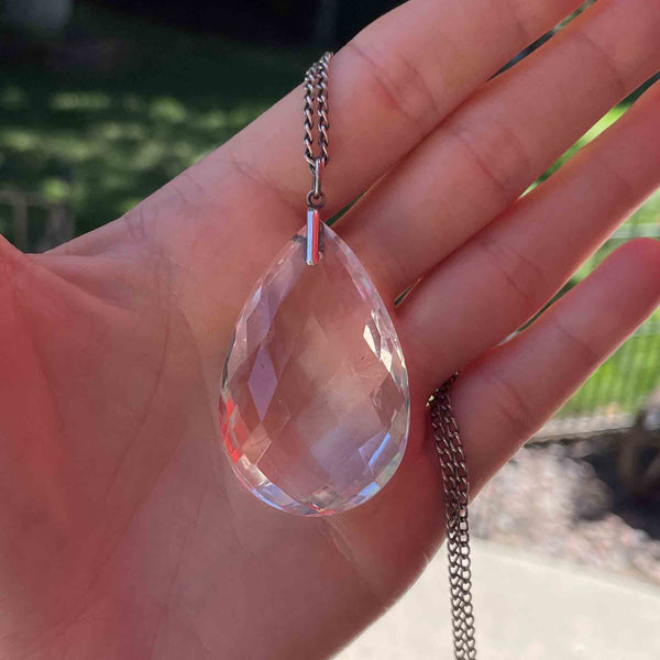 Buy the Clear Crystal Fox Pendant Necklace | JaeBee Jewelry