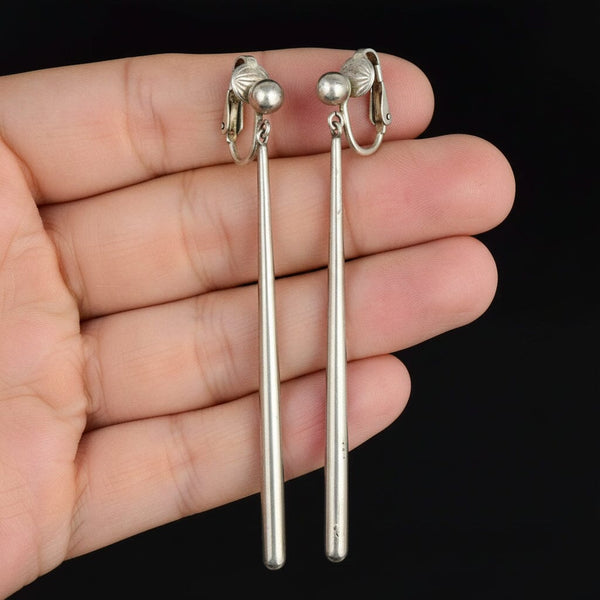 Vintage Bent Knudsen Danish Sterling Silver Chandelier Earrings