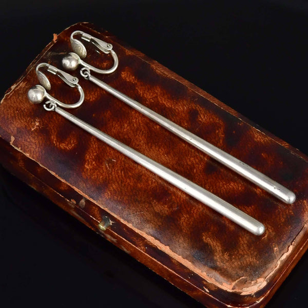 Vintage Bent Knudsen Danish Sterling Silver Chandelier Earrings