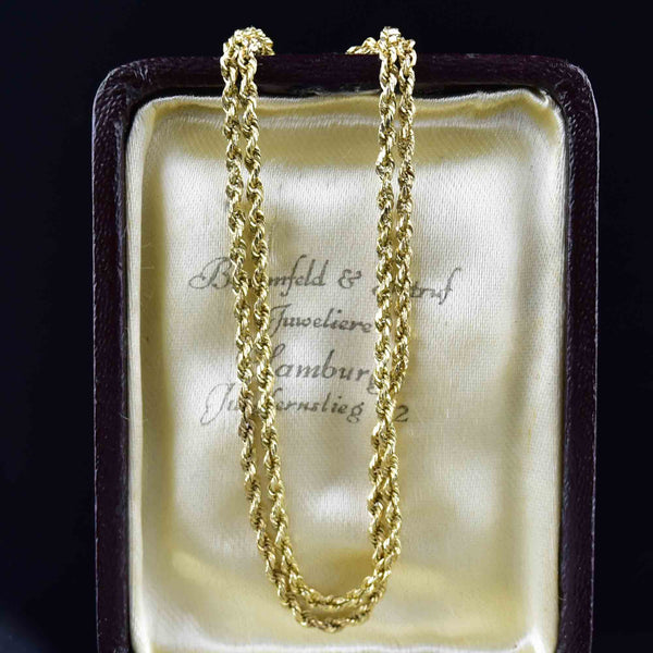 French Rope Style Chain Vintage French Twist Rope Chain in 14K Gold – Boylerpf