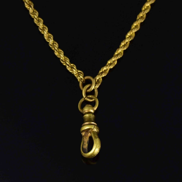 Antique 50 inch Gold Muff Guard Chain Necklace - Boylerpf