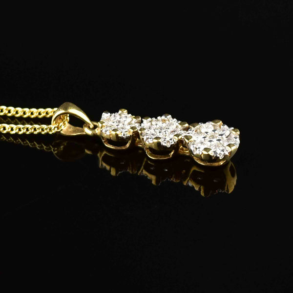 Gold Diamond Journey Style Pendant Necklace - Boylerpf