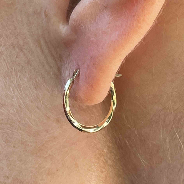 Double Circle Piercing Earring 10K Gold