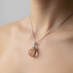 Art Deco Silver Pools of Light Pendant Necklace - Boylerpf