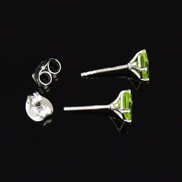 Vintage Peridot Sterling Silver Stud Earrings