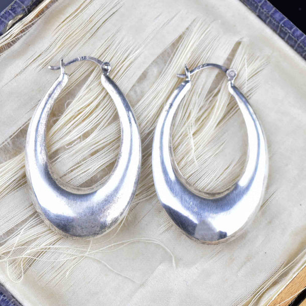 Sterling Silver Extra Large Hoop Earrings - Boylerpf