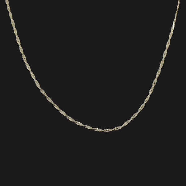 Retro 10K Gold Double Serpentine Chain Necklace - Boylerpf