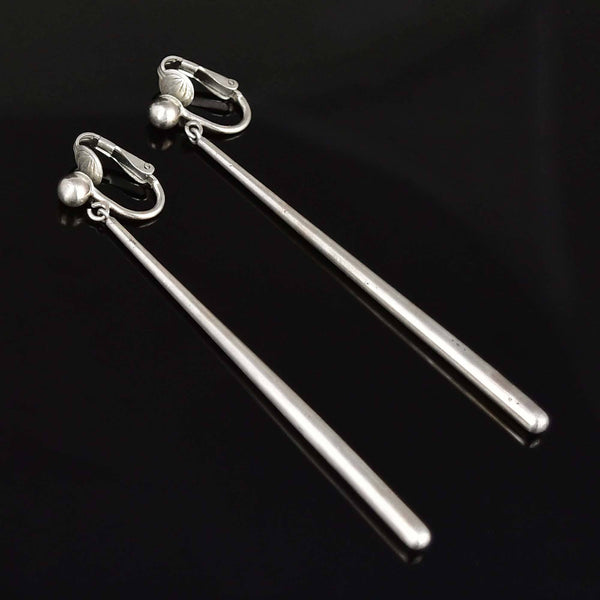 Vintage Bent Knudsen Danish Sterling Silver Chandelier Earrings