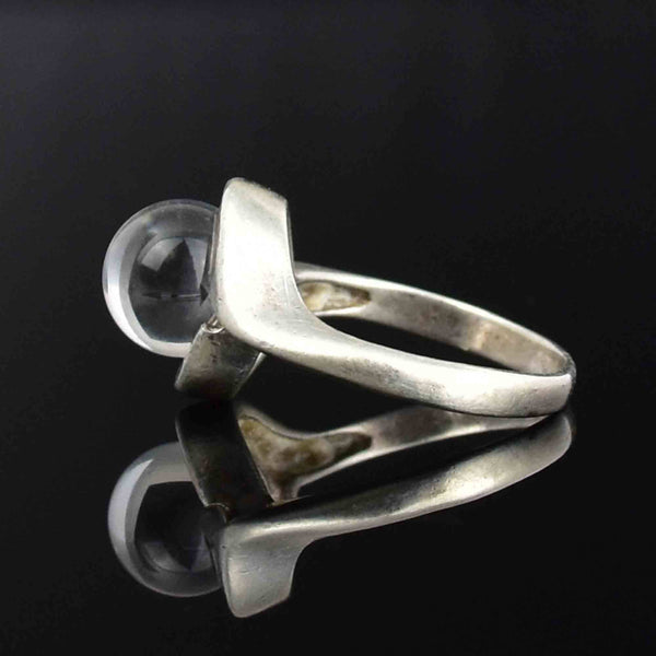 Vintage Silver Pools of Light Statement Ring - Boylerpf