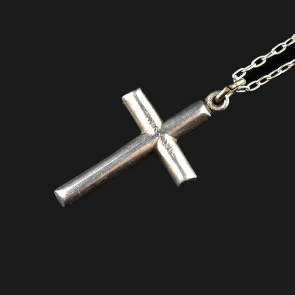 Silver Irish Connemara Marble Cross Pendant Necklace - Boylerpf