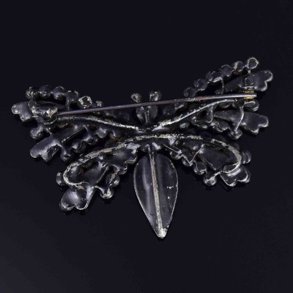 Large Victorian French Jet Butterfly Brooch - Boylerpf