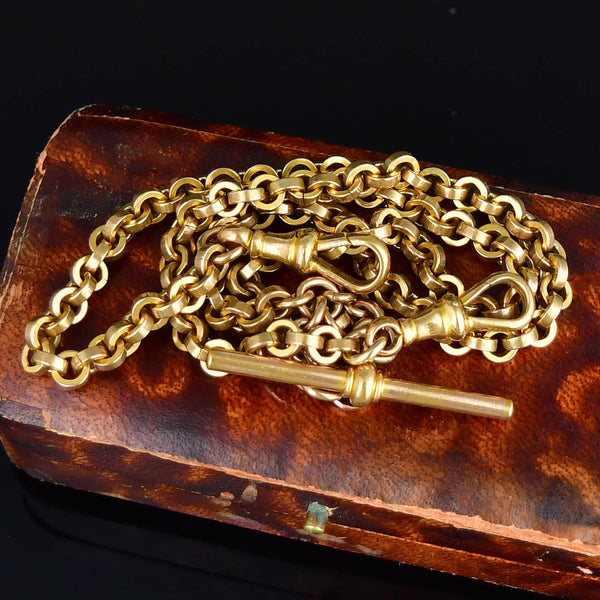 Antique Thomas Hopwood Double Albert Pocket Watch Chain Necklace