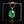 Load image into Gallery viewer, Vintage Green Enamel Emerald Floral Sterling Silver Necklace
