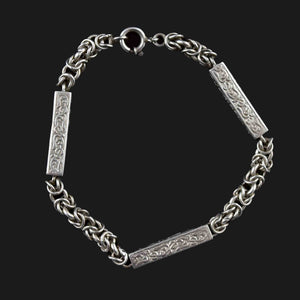 Antique Victorian Silver Albert Chain Bracelet - Boylerpf