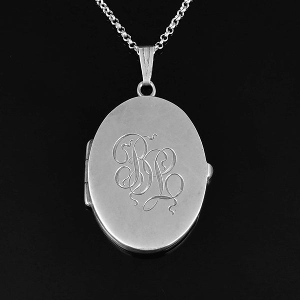 Antique R. Blackinton & Co Sterling Silver Locket Necklace