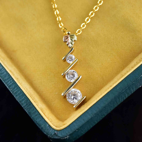 10K Gold Leaf Quartz Journey Pendant Necklace - Boylerpf