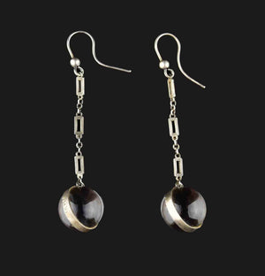 Rock Crystal Art Deco Pools of Light Drop Earrings - Boylerpf
