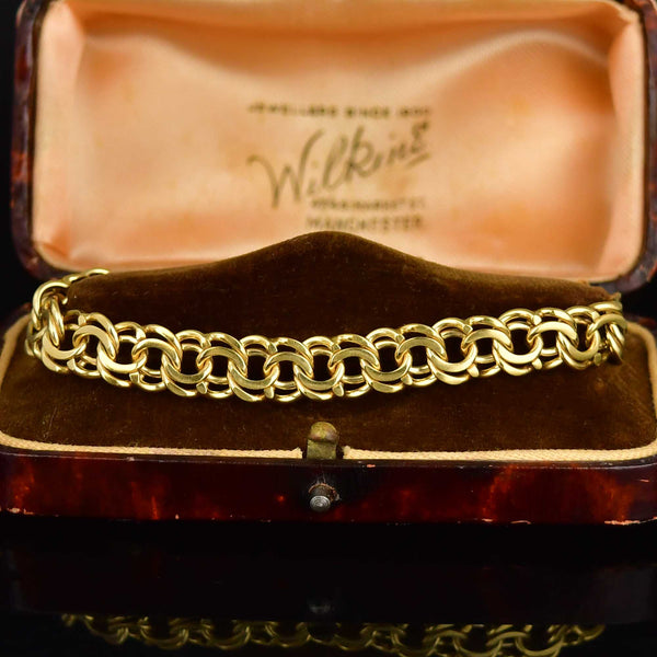 Vintage Double Rolled Gold Chino Link Bracelet - Boylerpf