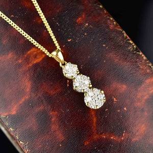 Gold Diamond Journey Style Pendant Necklace - Boylerpf