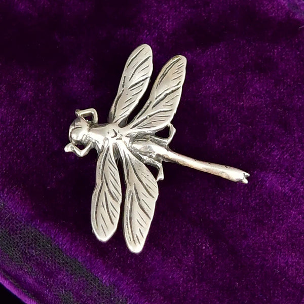 Vintage Dragonfly Sterling Silver Brooch