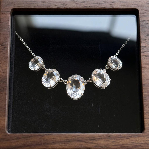 Vintage Art Deco Rock Crystal Necklace